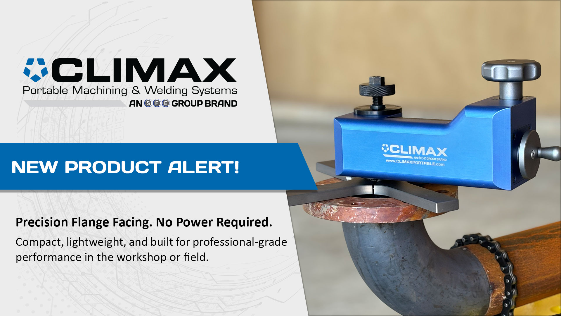NEW CLIMAX MFF350 Manual Flange Facer